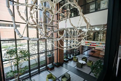 Lobby of the Civitan International Research Center. 