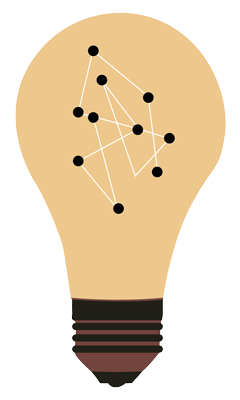 Illustration of a lightbulb. 