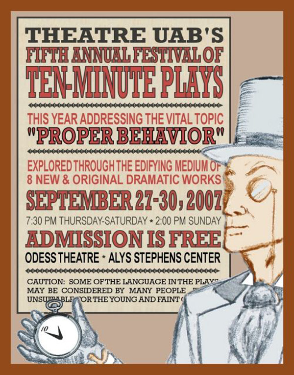 2007 Festival of Ten-Minute Plays poster.
