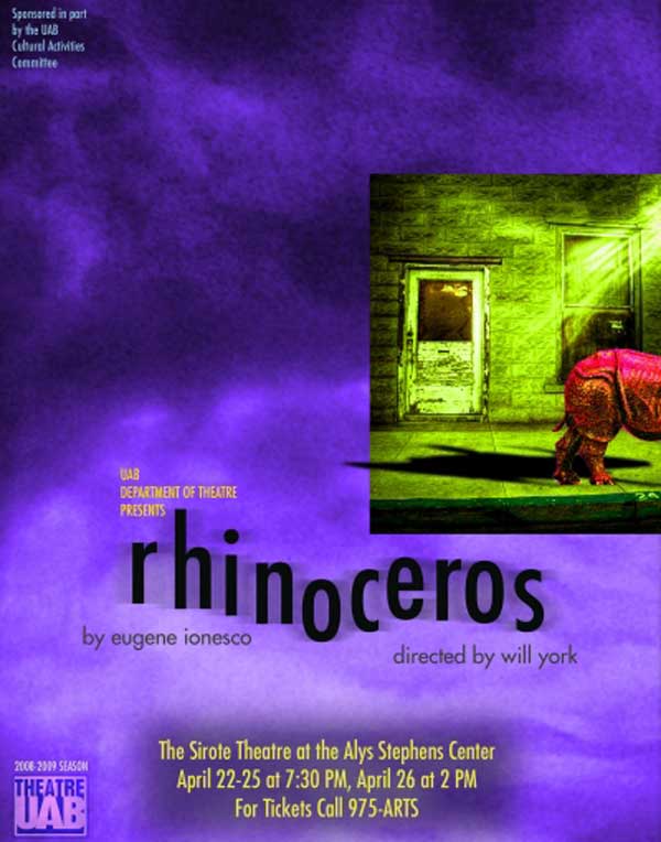 Rhinoceros poster.