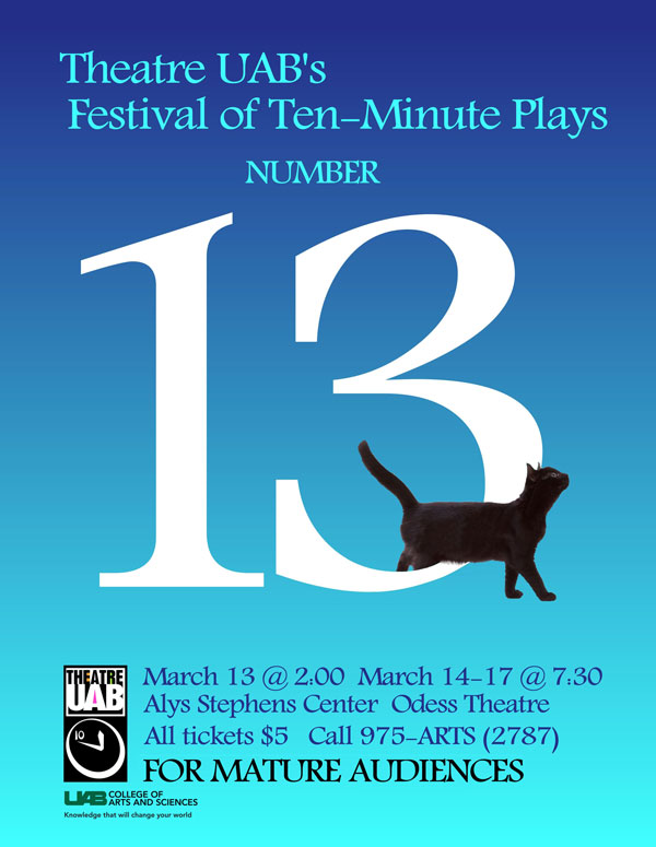 2016 Festival of Ten Minute Plays poster.