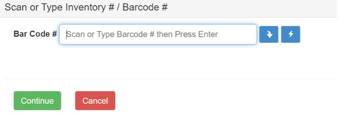Applied barcode on your container(s) and submit by a "Save" button (scroll down to a bottom page).
