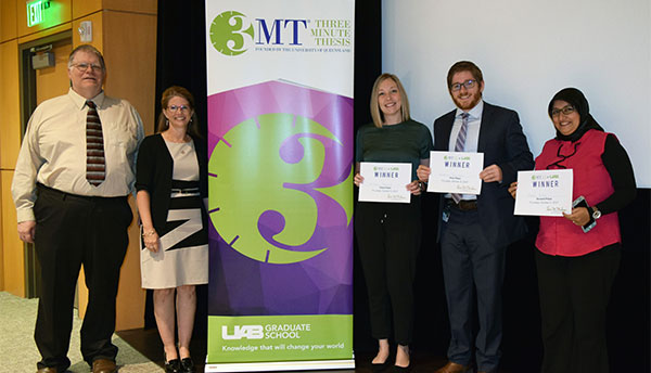 Winners of the 2017 3MT Master's Competition.