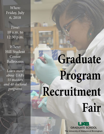 graduate summer recruitment fair poster.