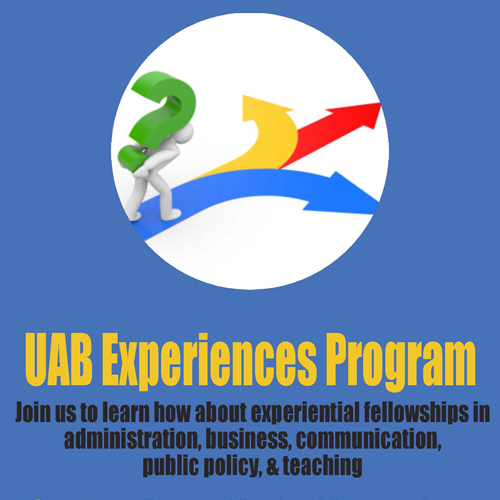 UAB Experiences Program flyer. 