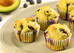 Avocado Blueberry Muffins