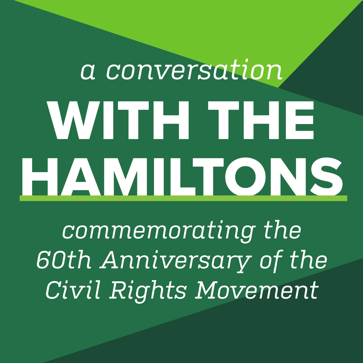 Hamiltons event for Civil Rights calendar