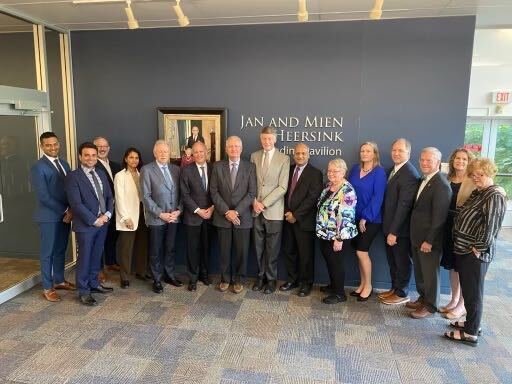 Delegates from the UAB visit at McMaster University on June 29, 2023