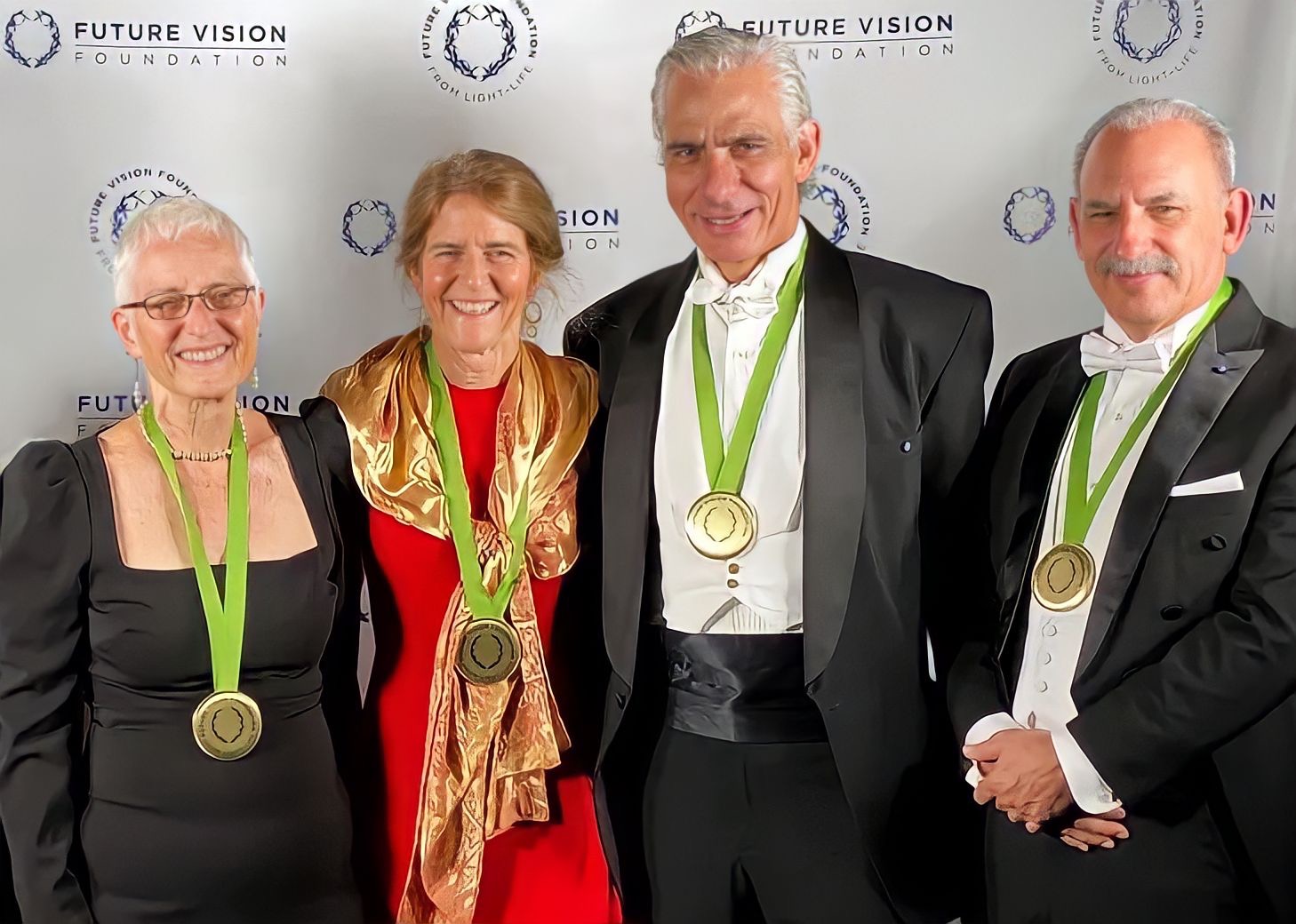Drs. Christine Curcio, Jean Bennett, Albert Maguire, and Baruch Kuppermann at the 2022 Future Vision Awards