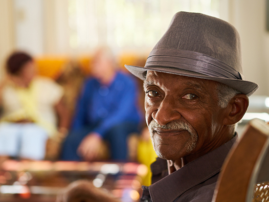 senior black man in hospice ts