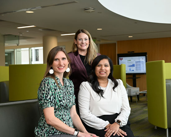 Photo of Michele Talley, Bela Patel, and Alison Hernandez