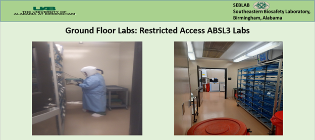 SEBLAB Ground Floor Labs: Restricted Access ABSL3 Laboratory