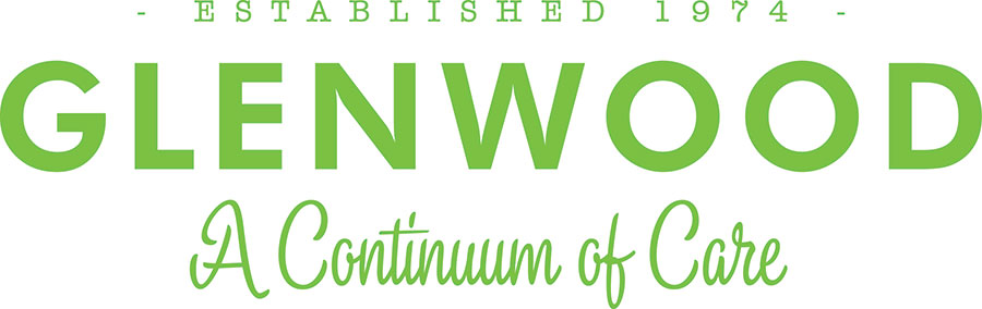 Logo for Glenwood: "A Continuum of Care." Established 1974.