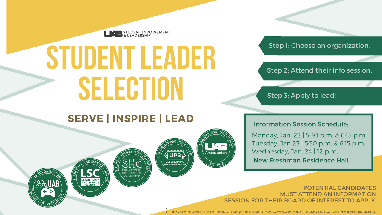 2018 Student Leader Selection