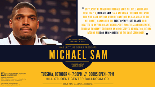 UAB Lecture Series presents Michael Sam