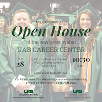 career center open house graphic