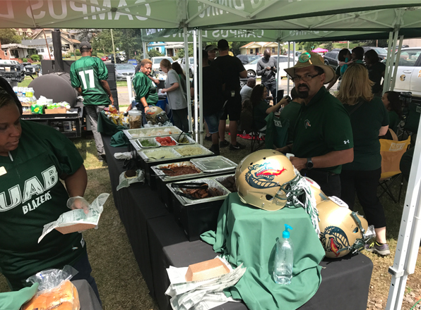 UAB Student Affairs celebrates our vets with a game day tailgate