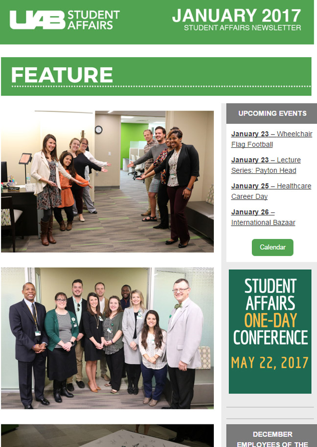 January 2017 Student Affairs Newsletter