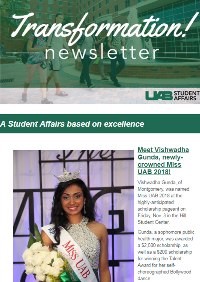 November 2017 Student Affairs Newsletter