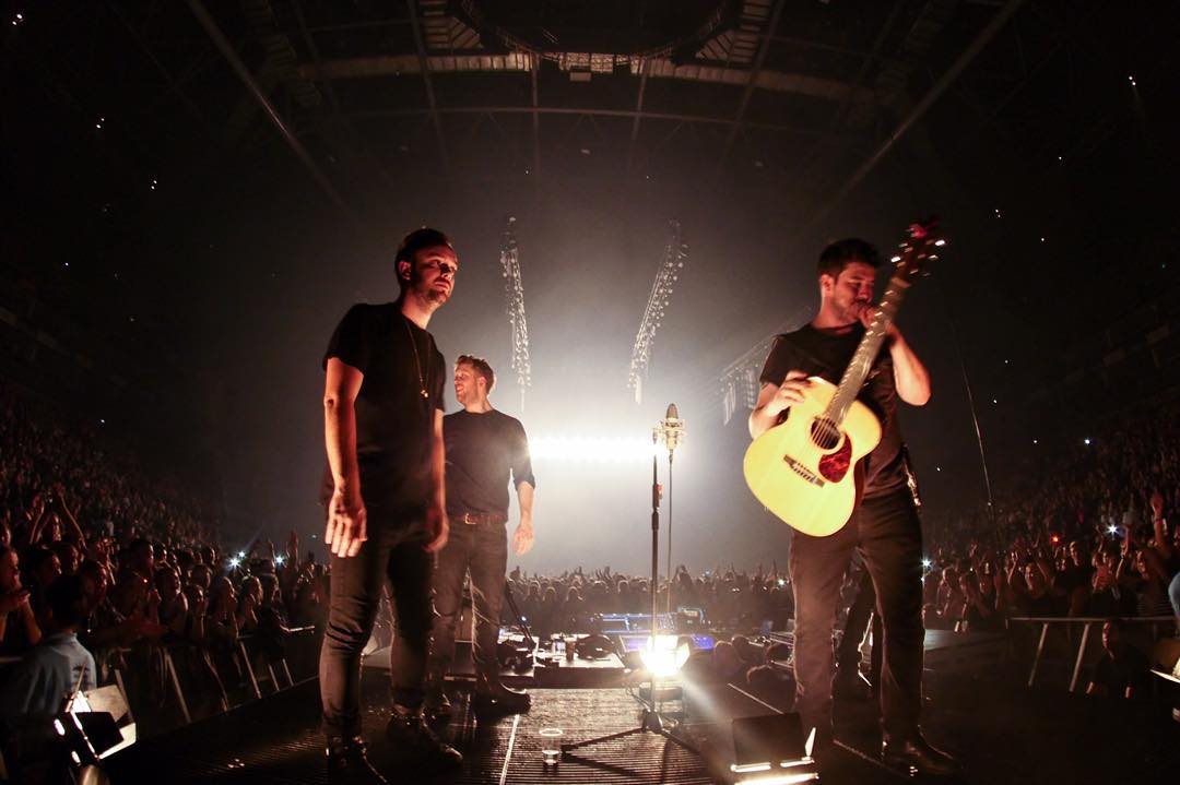 Mumford and Sons playing a show in London. (Photo from the band's Instagram).