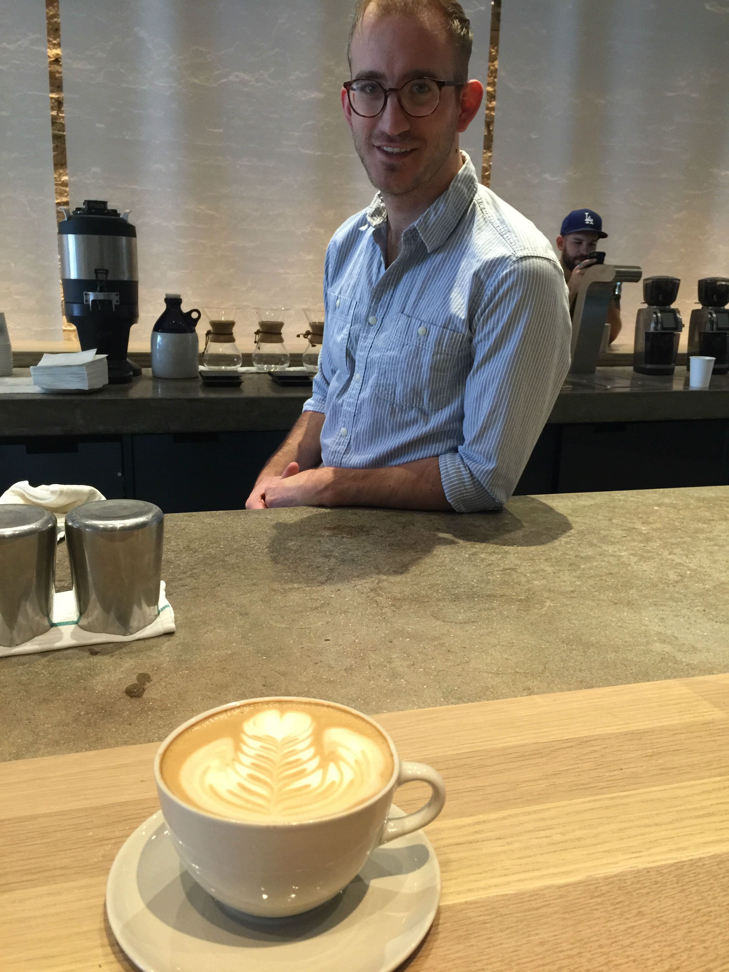 Blake Burell, store manager of Revelator Coffee Company. Photo by Surabhi Rao