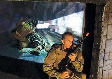 Photo of military pararescue training in the VisCube