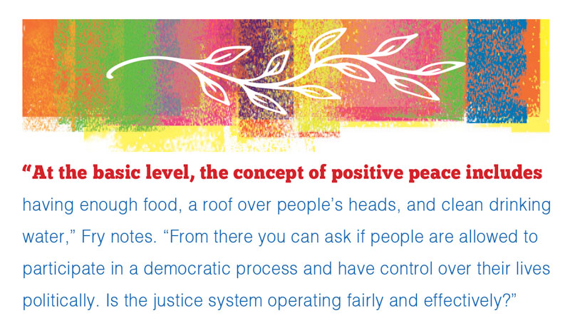 Pullquote about the concept of positive peace