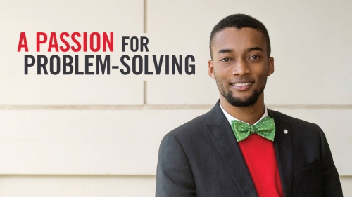 Photo of Lamario Williams; headline: A Passion for Problem-Solving
