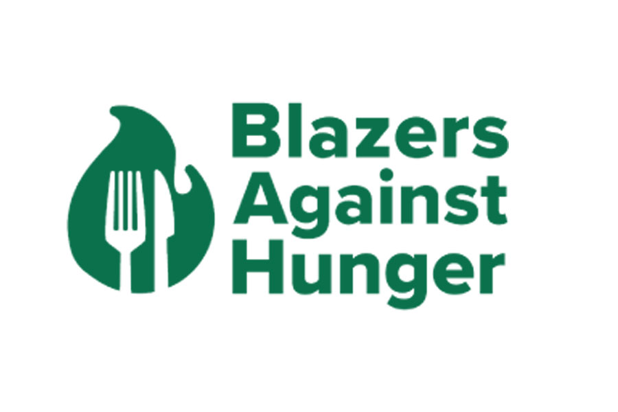 Blazers Against Hunger logo.