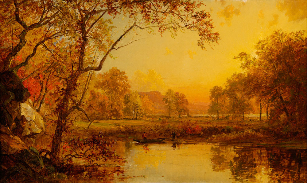 Jasper Cropsey, American (1823-1900), Autumn River Landscape