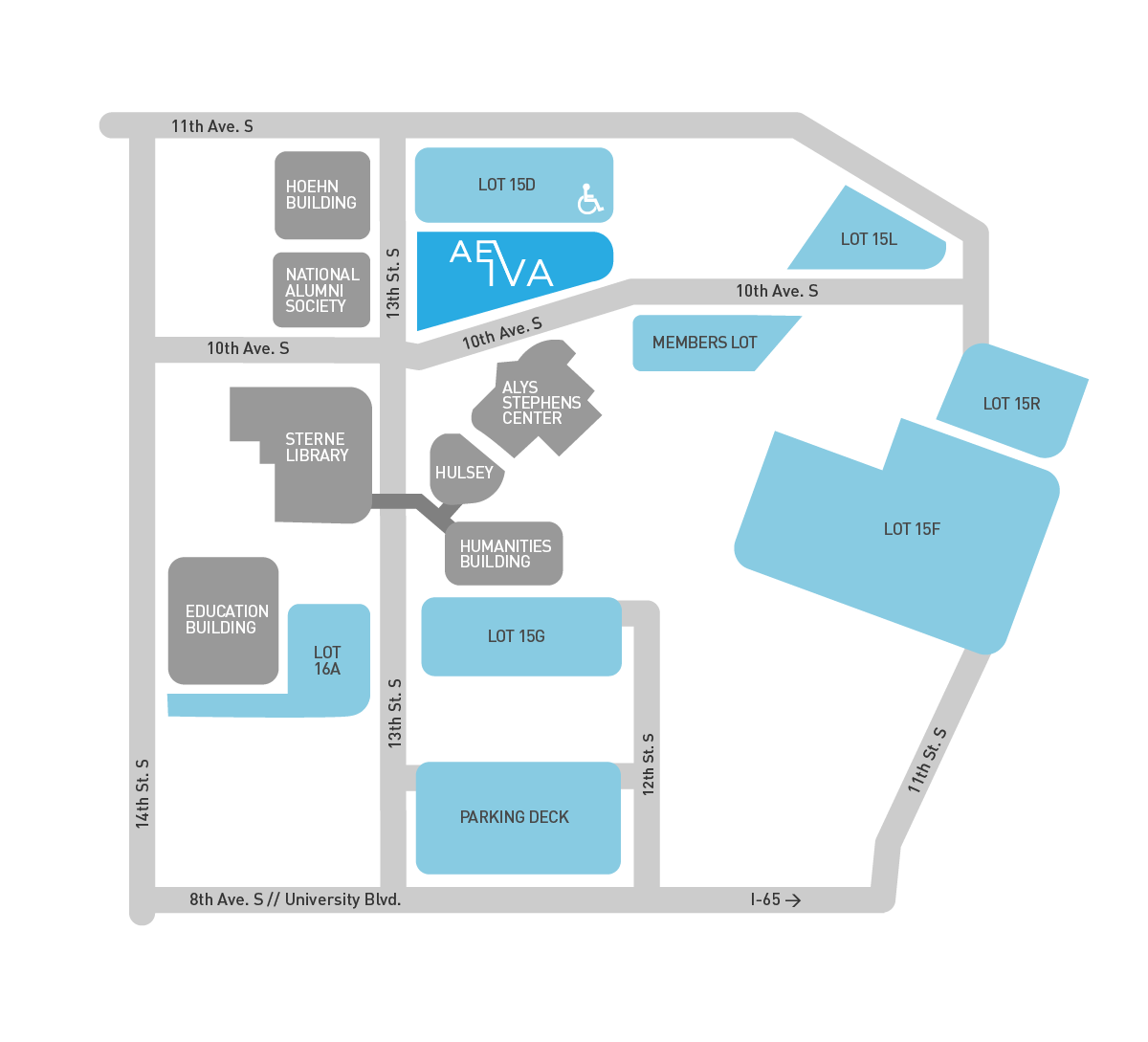 AIEVA Parking Map