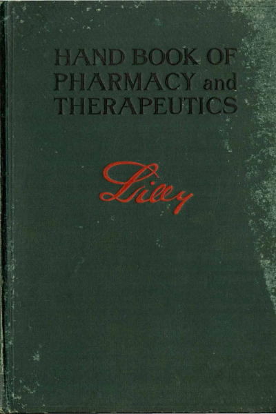 Handbook of Pharmacy and Therapeutics