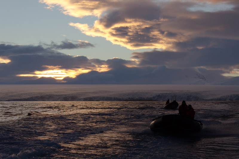 Early morning boating