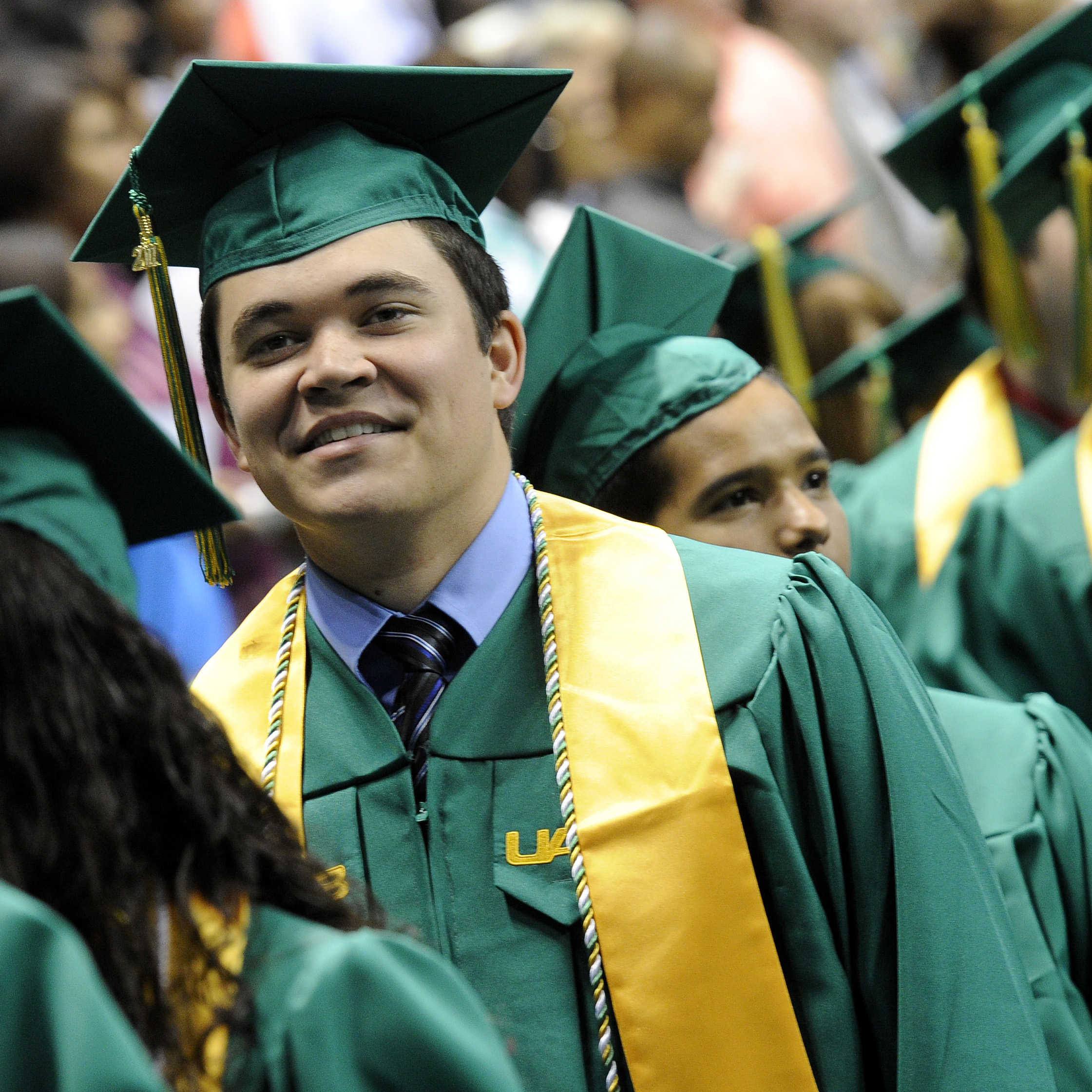UAB Student wearing graduation garb during May 2011 commencement