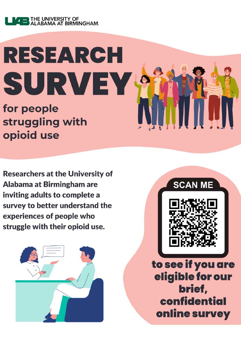 Research survey for people struggling with opioid use.