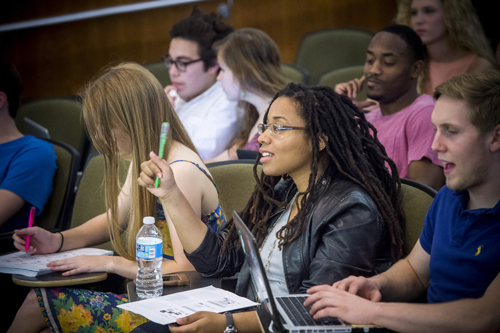 Students in class. 