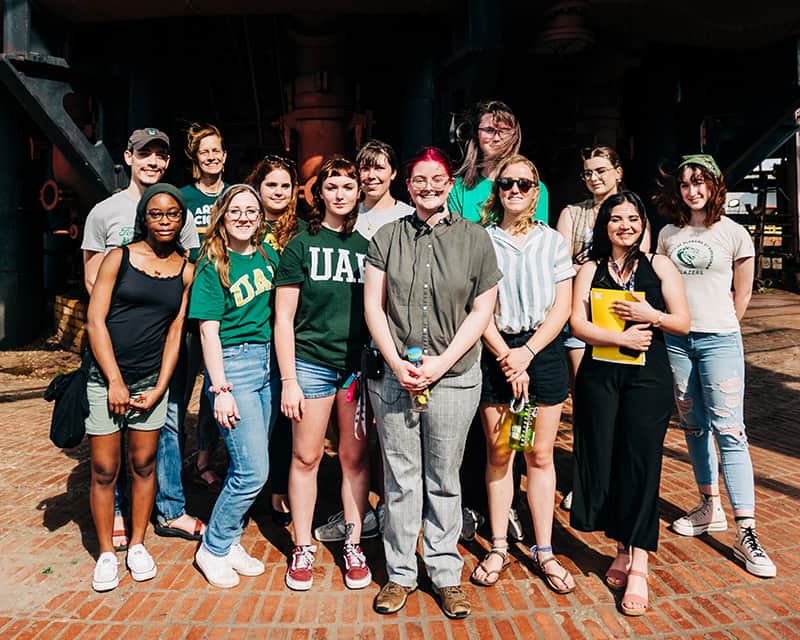 Anthropology Club posing for a picture.