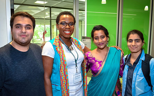 Into UAB students at the program's grand opening. 