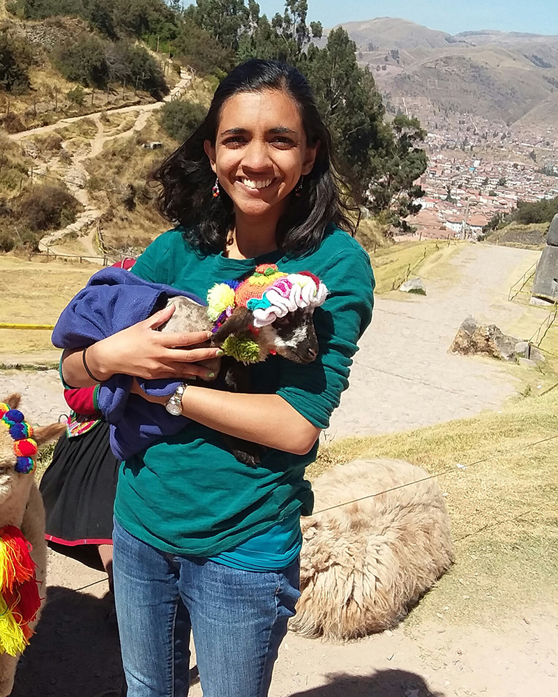 Senior neuroscience and Spanish major, Juhee Agrawal, studies abroad in Cusco, Peru