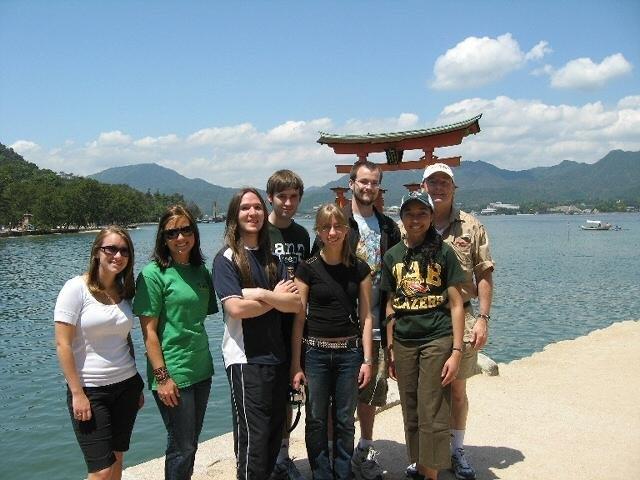 Students in Japan with Dr. Van Sant. 