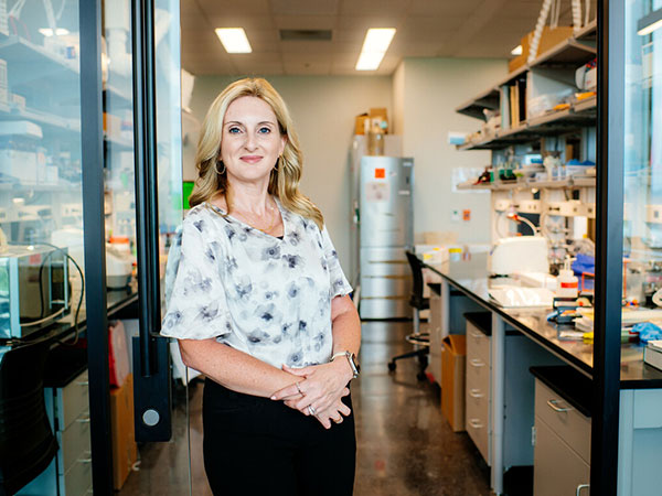 Portrait of Dr. Karolina Mukhtar, PhD (Professor/Chairman, Biology) in the Science and Engineering Complex