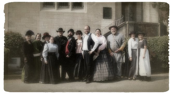 Dobrinsky and other volunteers at an Oak Hill Cemetery living history event. 