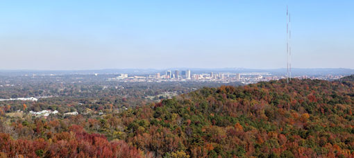 Downtown Birmingham seen from Red Mountain Park. Click here for more images. Photo: Eric McFerrin/Red Mountain Park. 