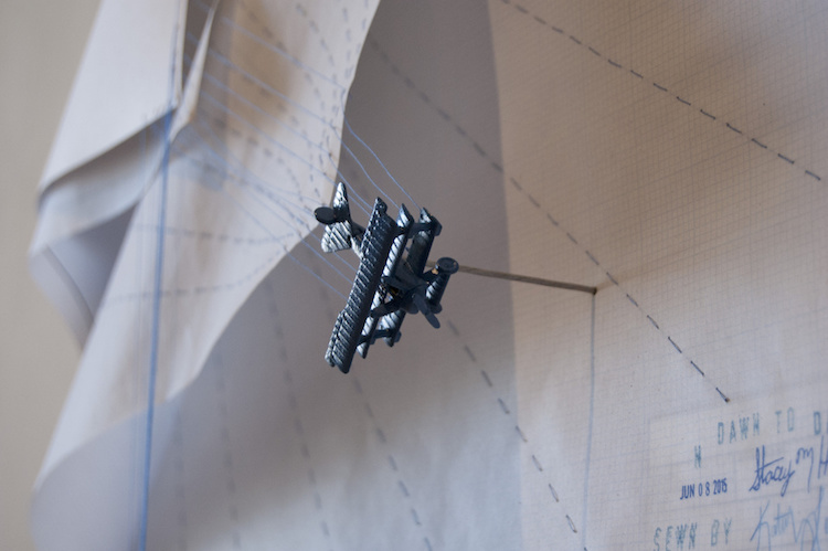 Stacey Holloway, Blueprints, 2016; Mixed media, 18" x 24" X 5"