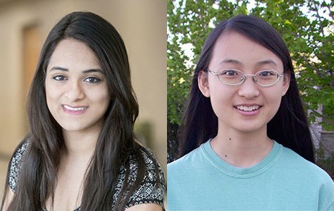 Anisha Das, left, and Lillian Chien