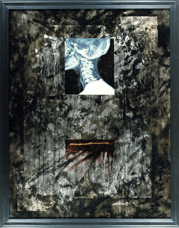 Gary Chapman, "INSIGHT," oil/silver leaf on linen, 53h x 42w, 1996. 