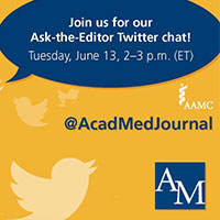 Academic Medicine to Host Ask-the-Editor Twitter Chat