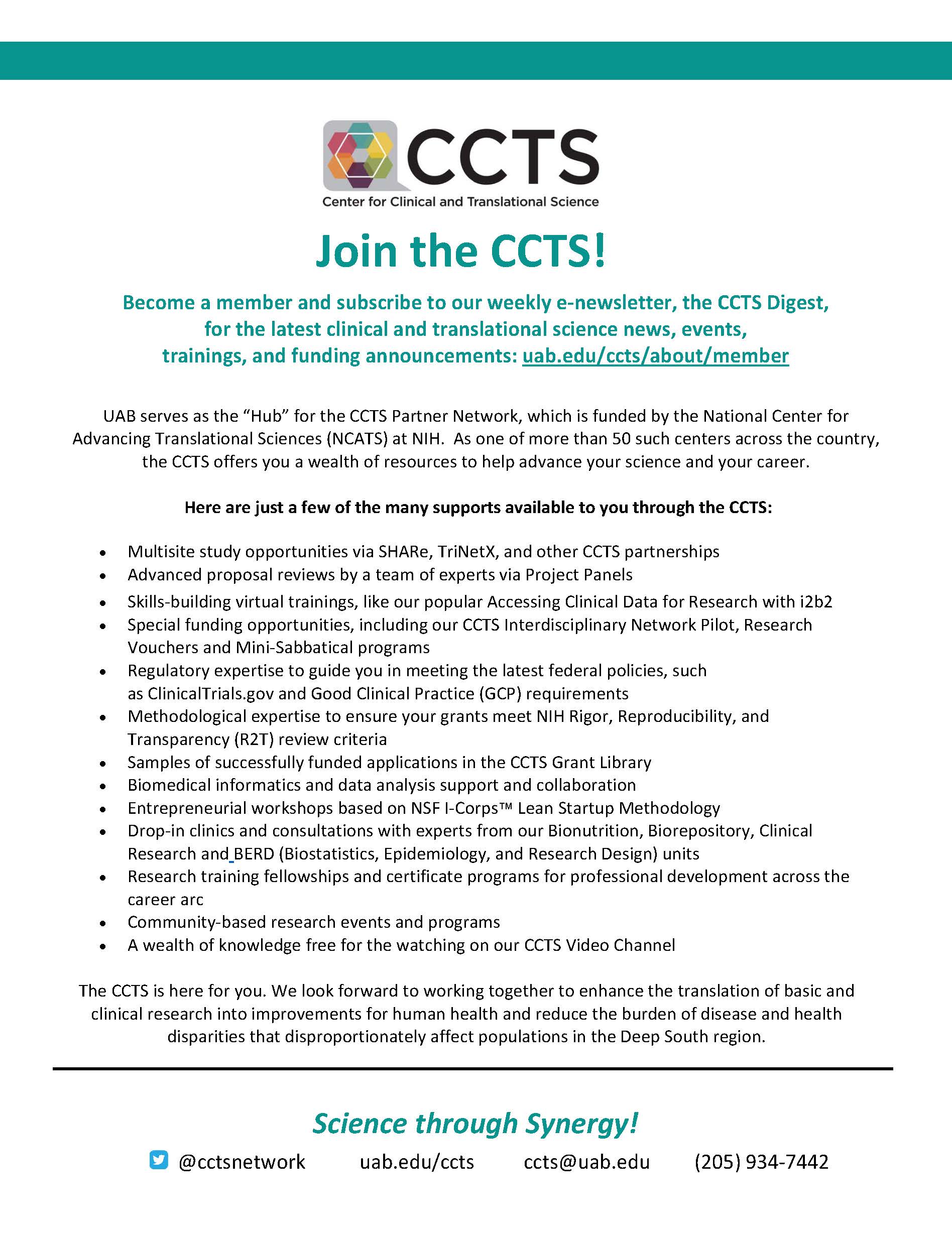 Join the CCTS