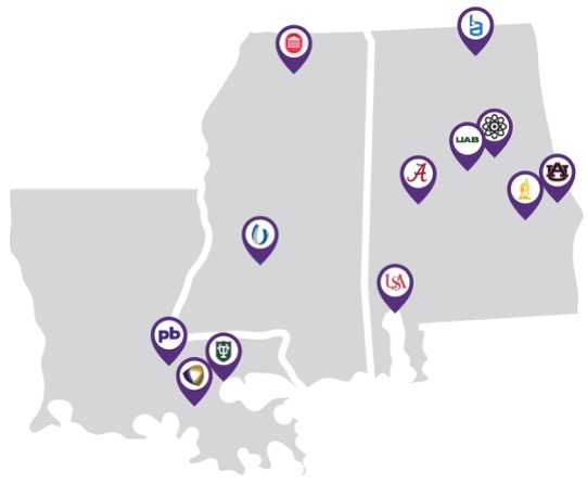 map of southeast usa partners