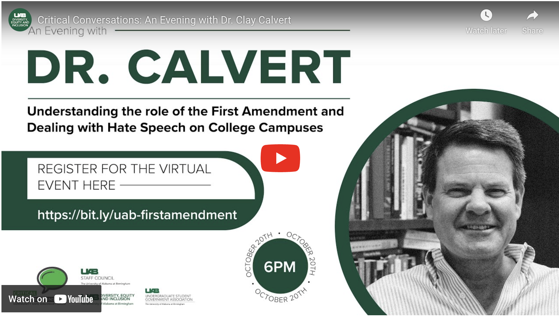 Critical Conversations: An Evening with Dr. Calvert